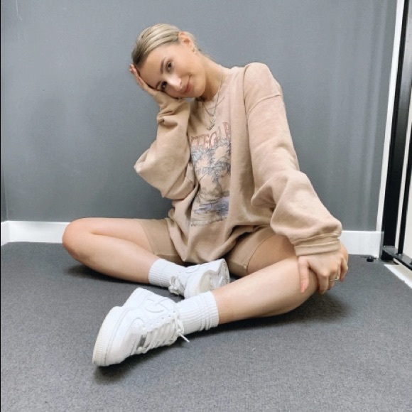 | GKA | NWT | Montego Bay Sand Sweatshirt and Bike Short Set ⌛️ - Picture 1 of 4